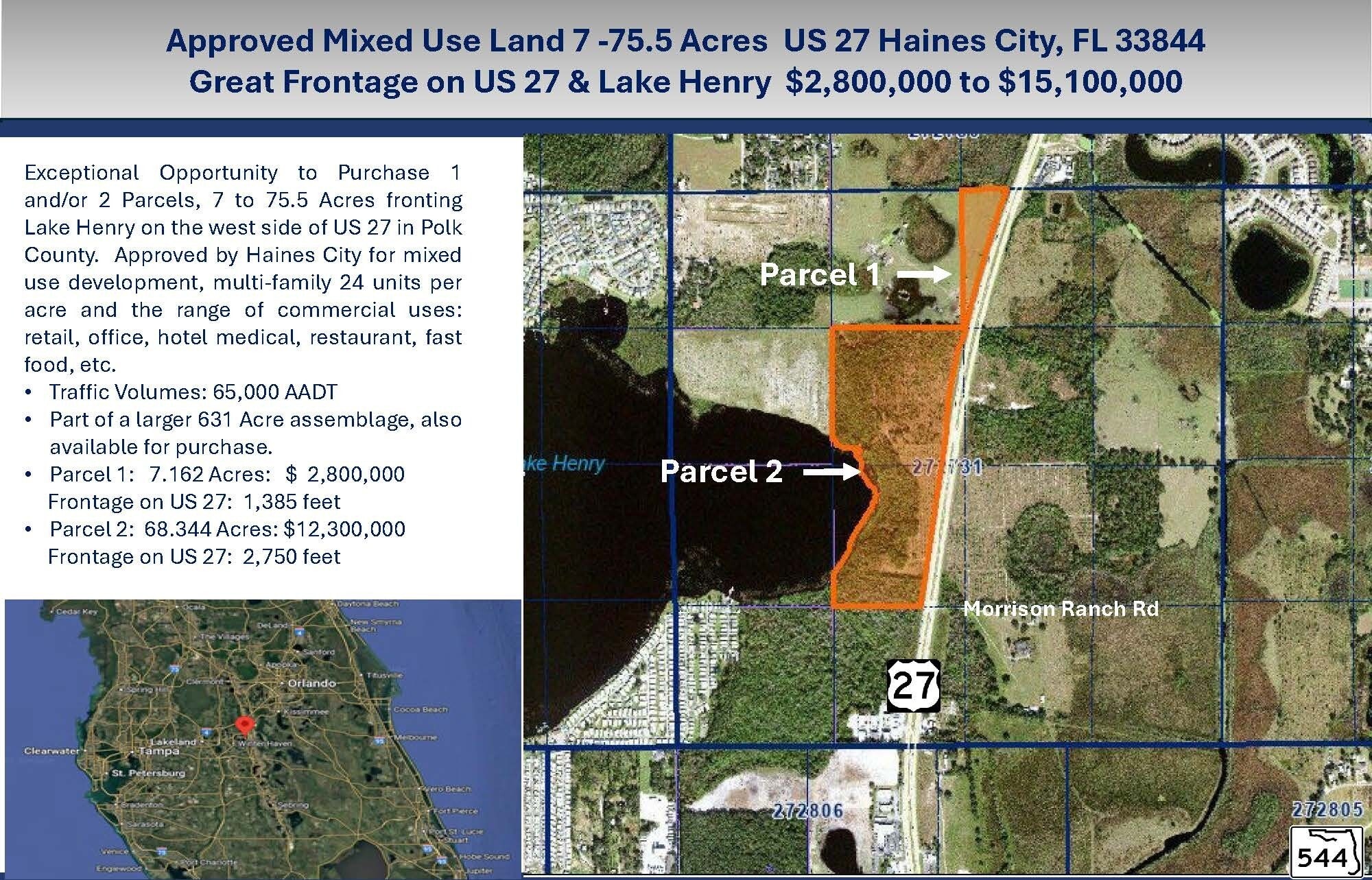 US 27 & SR 544, Haines City, FL for Sale