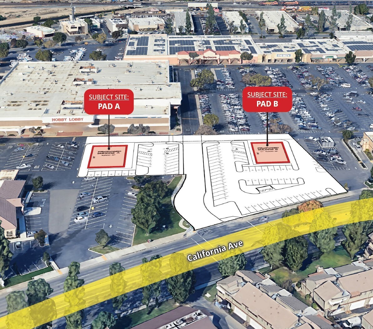 California Avenue & Mervyns Dr, Bakersfield, CA for Rent