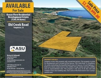 Templeton, CA Agricultural Land - Highway 46 @ Old Creek Road