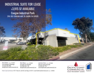 El Cajon, CA Industrial - 316-392 Coogan Way El Cajon, CA Industrial - 316-392 Coogan Way