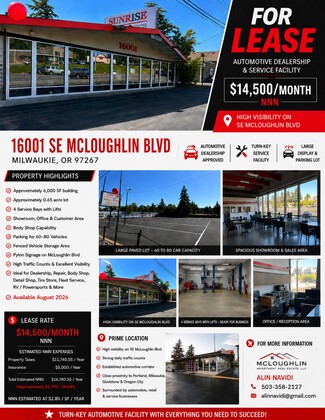Milwaukie, OR Retail - 16001 SE Mcloughlin Blvd Milwaukie, OR Retail - 16001 SE Mcloughlin Blvd