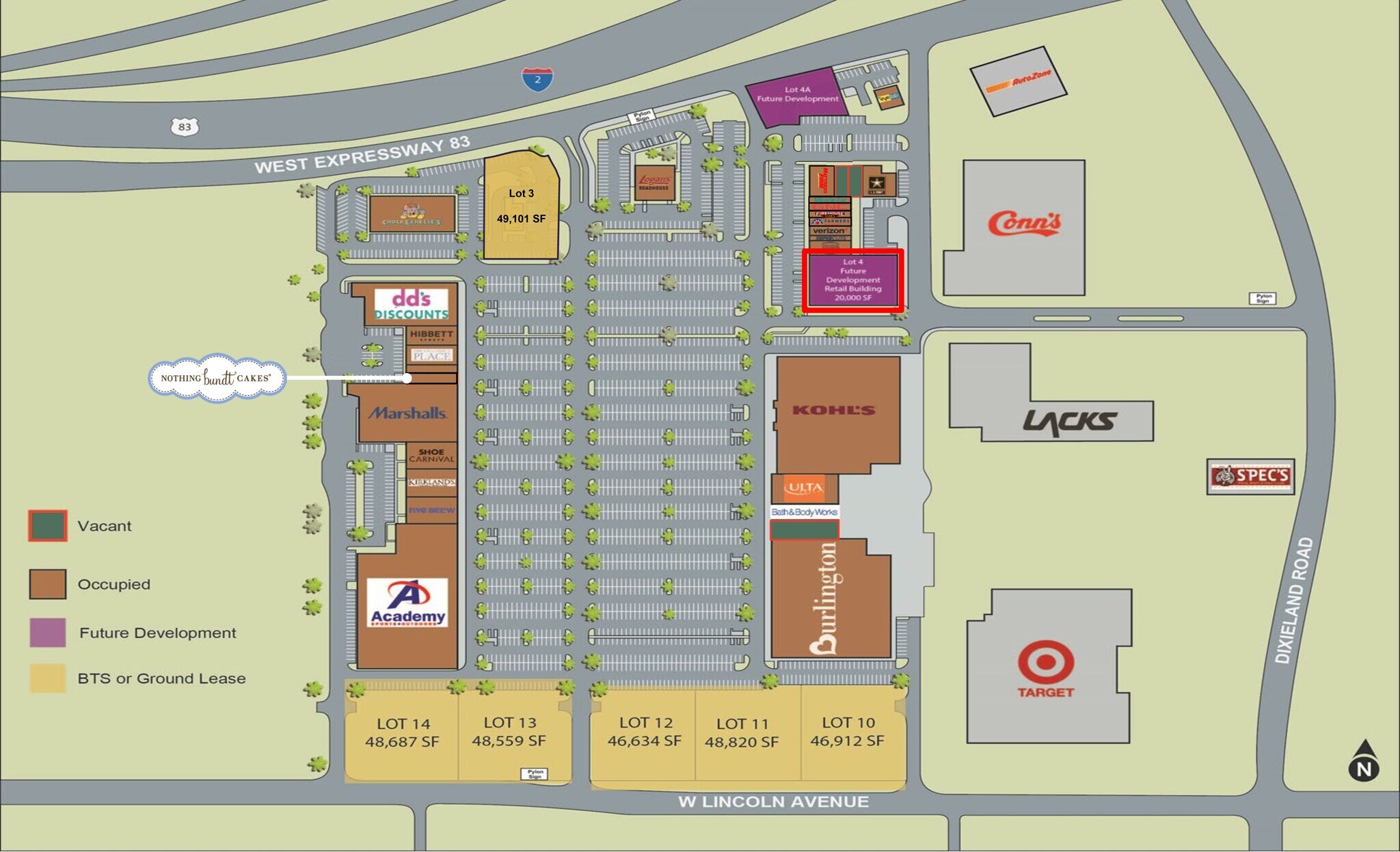 Harlingen Corners Shopping Center - In-Line Future Dev, Harlingen, TX for Rent