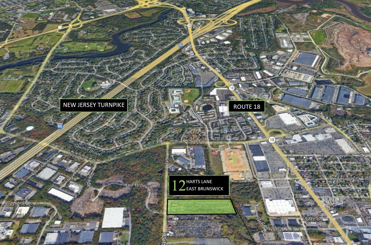 12 Harts Ln East Brunswick, NJ 08816 Land Property for Lease on