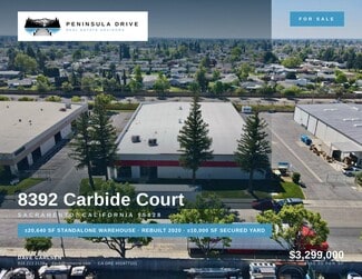 Sacramento, CA Warehouse - 8392 Carbide Ct Sacramento, CA Warehouse - 8392 Carbide Ct