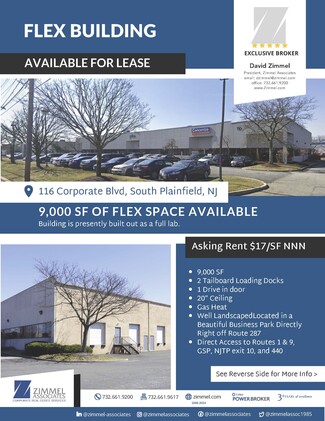 South Plainfield, NJ Industrial - 116 Corporate Blvd