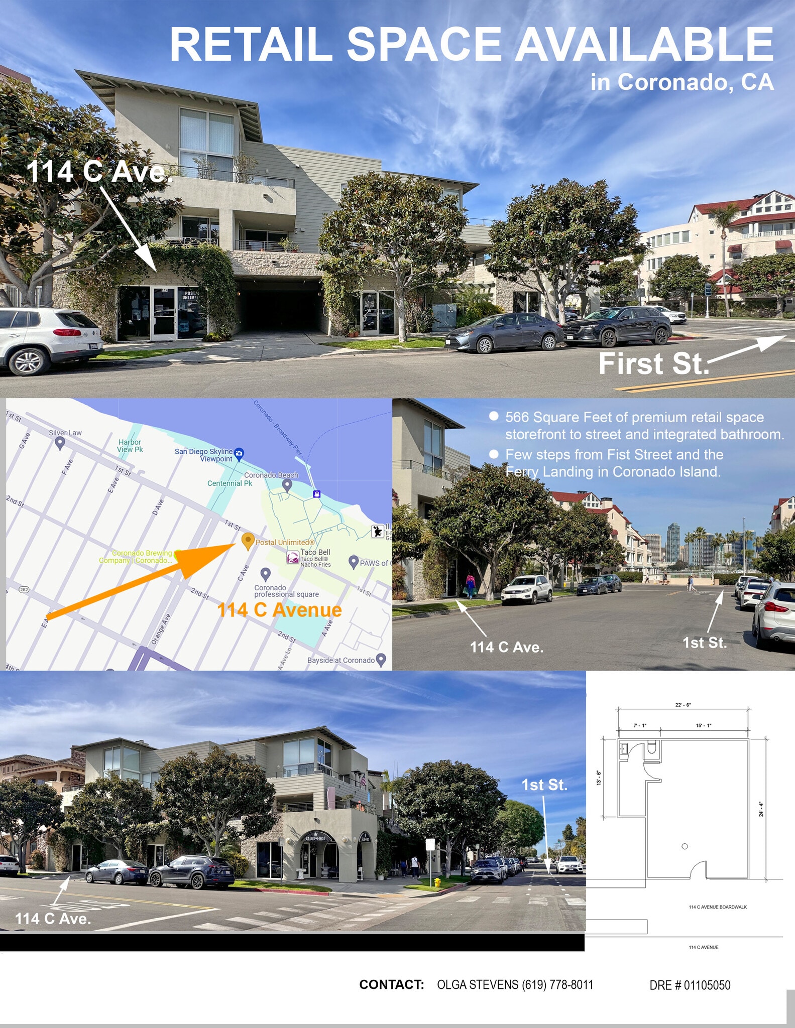 1116-1132 1st St, Coronado, CA for Rent