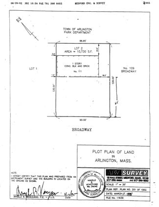 Arlington, MA Commercial Land - 111-113 Broadway Arlington, MA Commercial Land - 111-113 Broadway