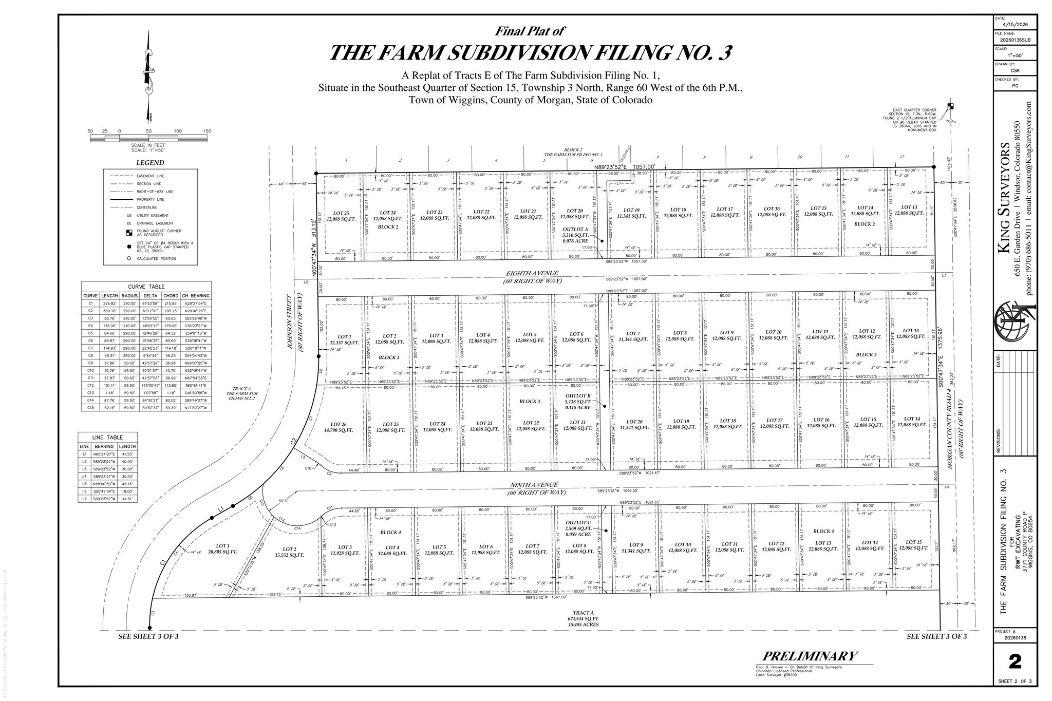 Main Street and Seventh Ave, Wiggins, CO for Sale