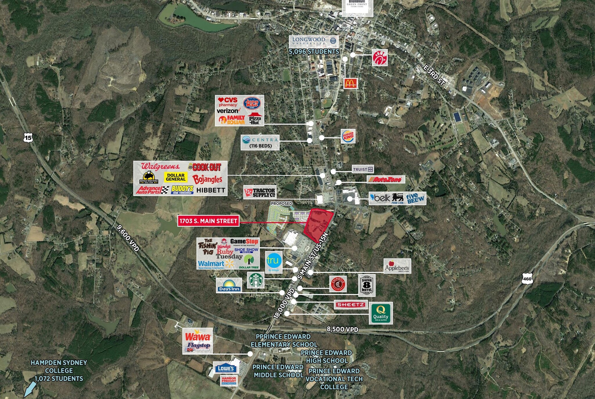 1703 S Main St, Farmville, VA for Sale