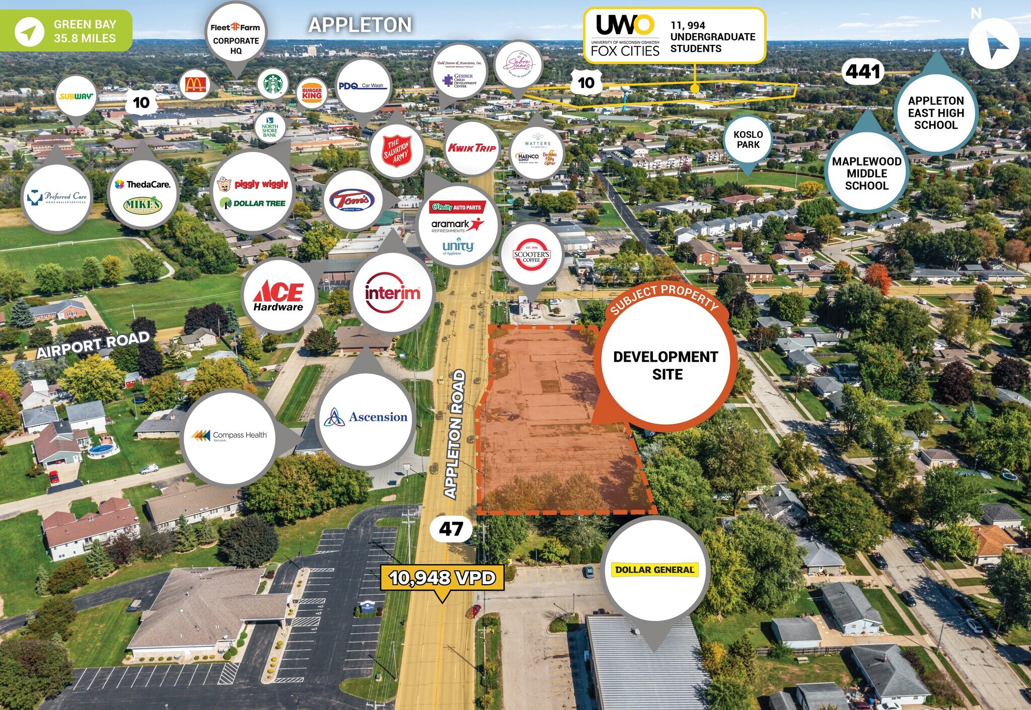 1165 Appleton Rd, Menasha, WI for Sale