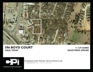 Azle, TX Commercial Land - 596 Boyd Ct