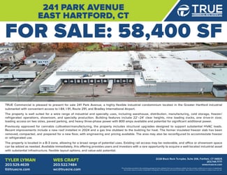 East Hartford, CT Manufacturing - 241 Park Ave East Hartford, CT Manufacturing - 241 Park Ave