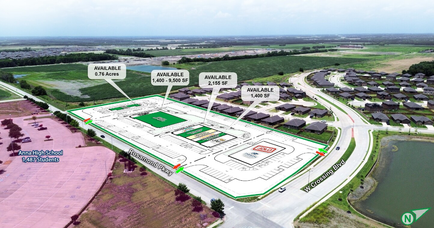 NWC of West Crossing & Rosamond Pkwy blvd, Anna, TX for Rent