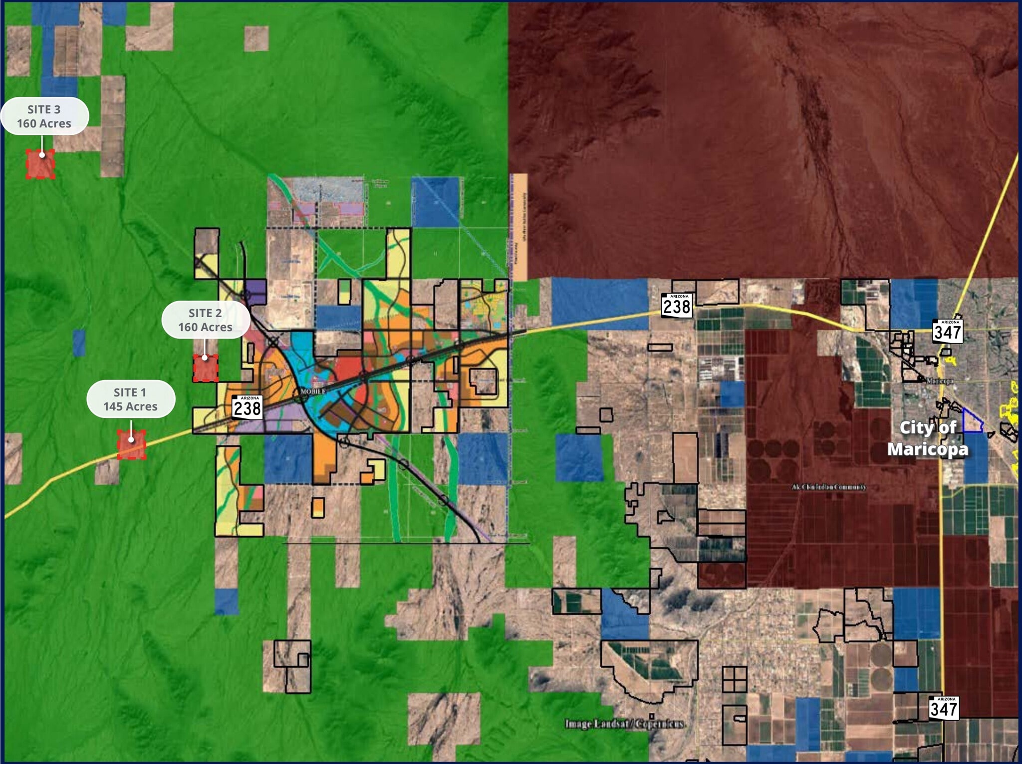 North & South of SR 238, Maricopa, AZ for Sale