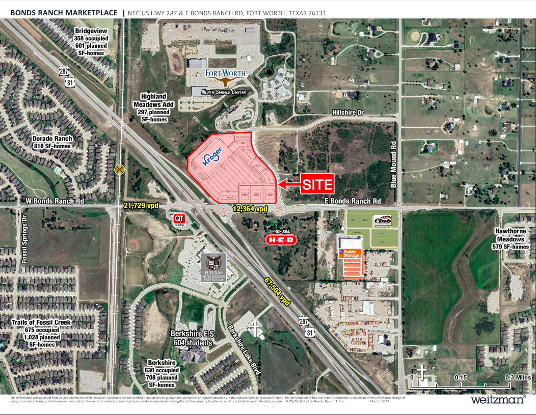 NEC HWY 287 & E BONDS RANCH Rd, Fort Worth, TX for Rent