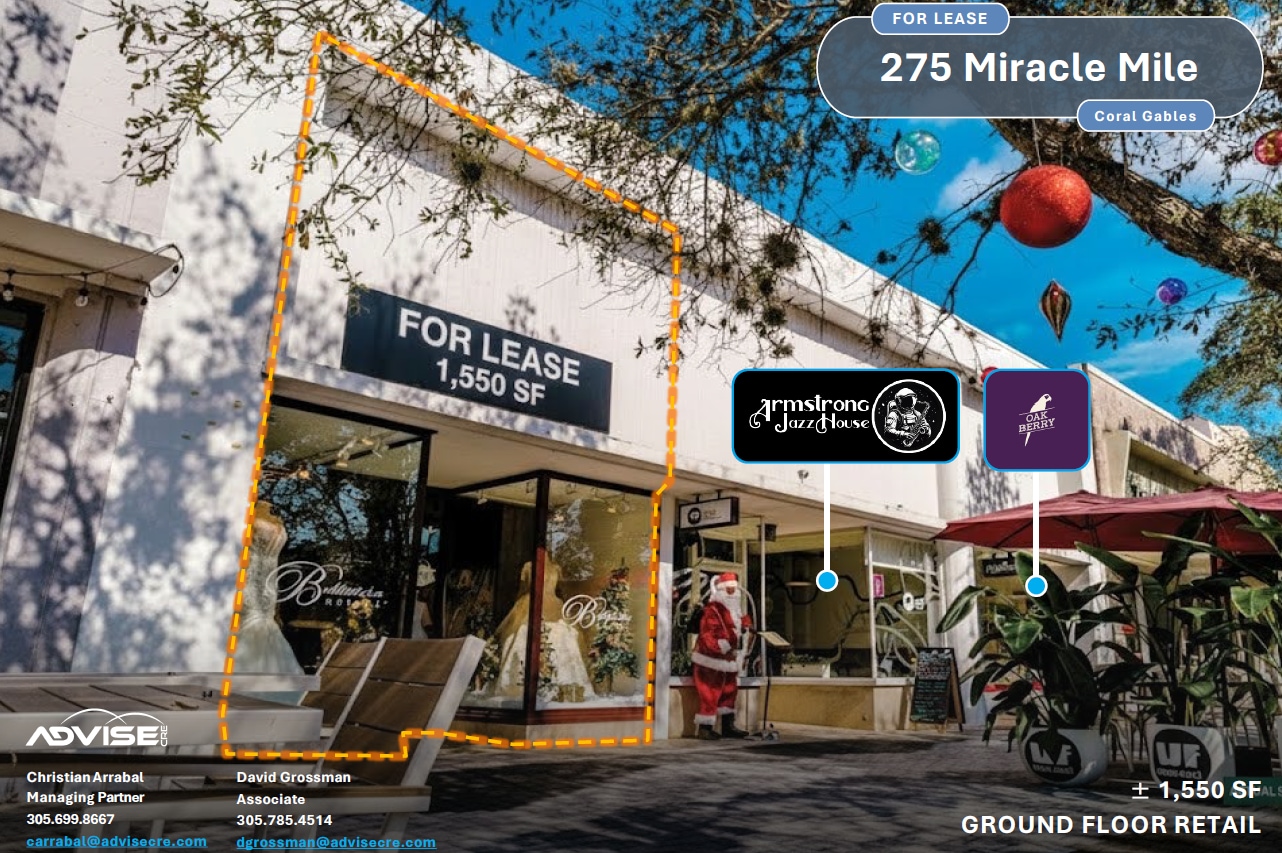 269-275 Miracle Mile, Miami, FL for Rent
