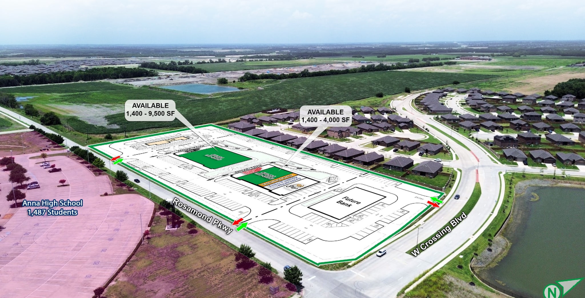 NWC of West Crossing & Rosamond Pkwy blvd, Anna, TX for Rent
