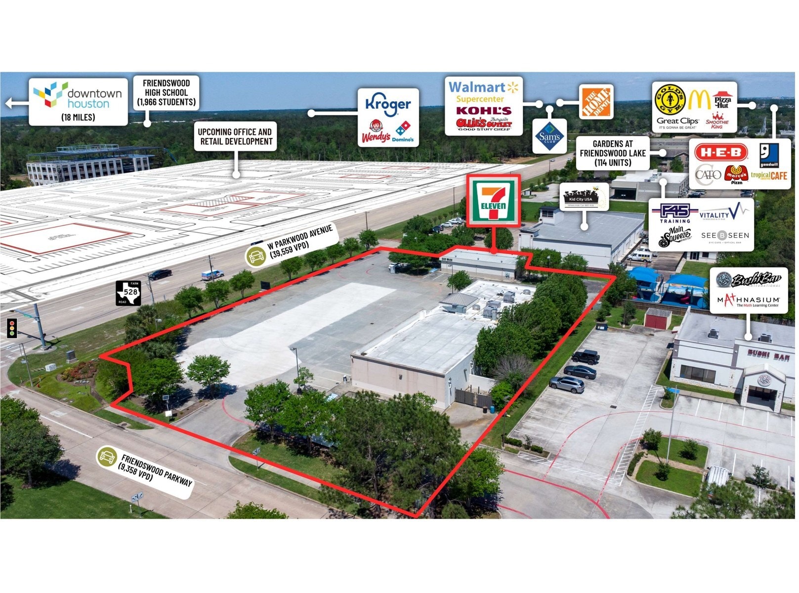 1651 W Parkwood Ave, Friendswood, TX for Rent