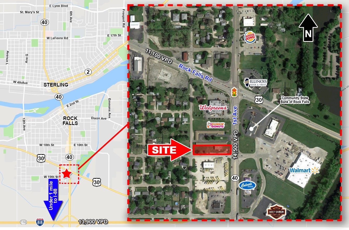 NWC Route 40 & 19th St, Rock Falls, IL for Sale