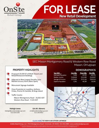Mason, OH Retail - SEC Mason Montgomery & Western Row Rd Mason, OH Retail - SEC Mason Montgomery & Western Row Rd