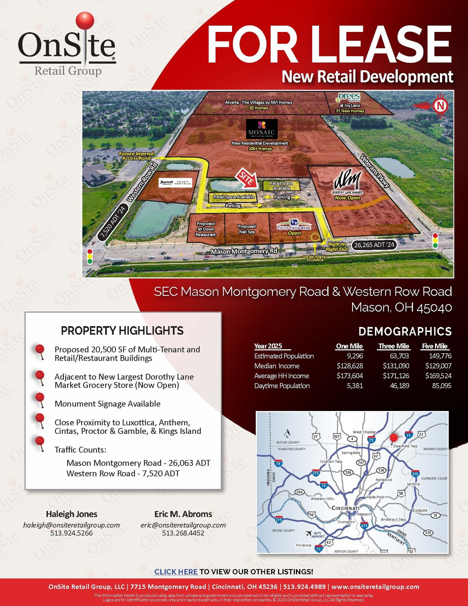 SEC Mason Montgomery & Western Row Rd, Mason, OH for Rent