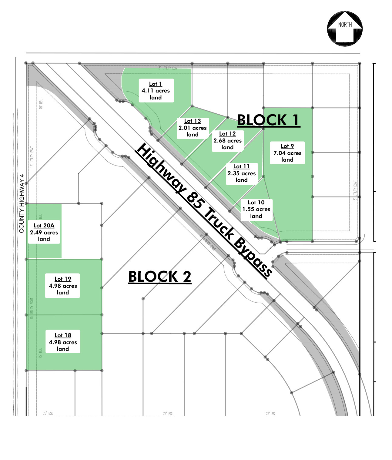 Highway 85 @ 51st St NW, Williston, ND for Sale