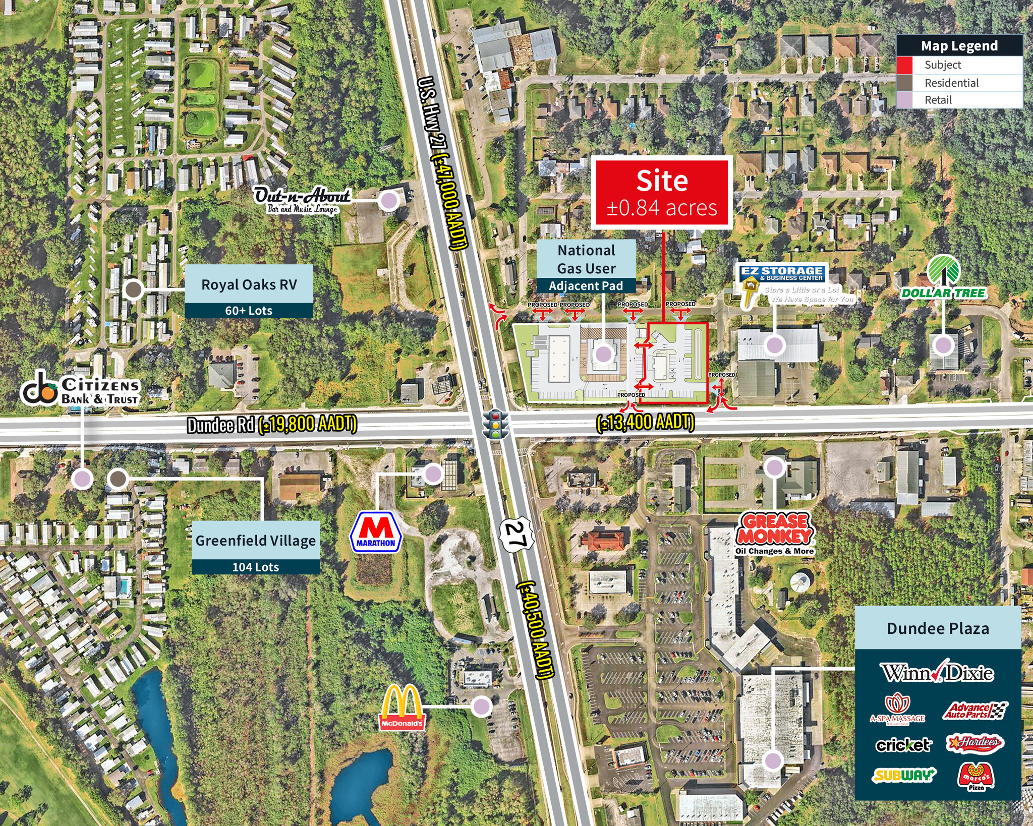 NEC US Hwy 27 & Dundee Road, Dundee, FL for Rent