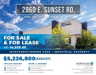 Las Vegas, NV Warehouse - 2960 E SUNSET Rd