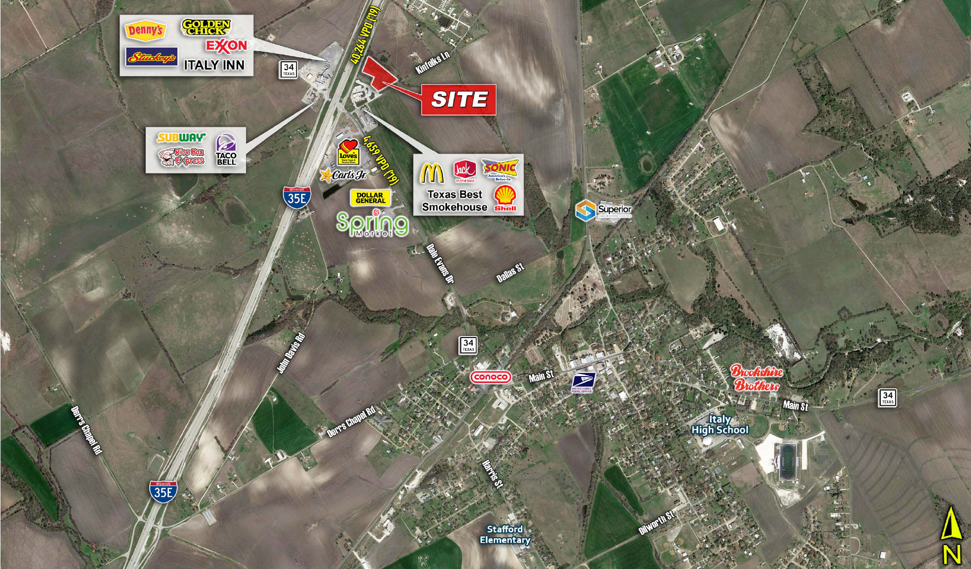 NEC of I-35 & Dale Evans Dr, Italy, TX for Rent