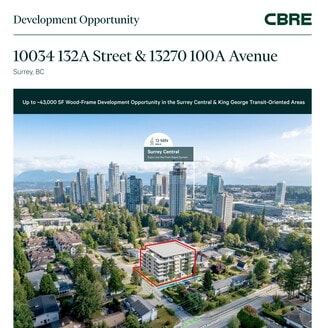 Surrey, BC Commercial Land - 10034 132A St