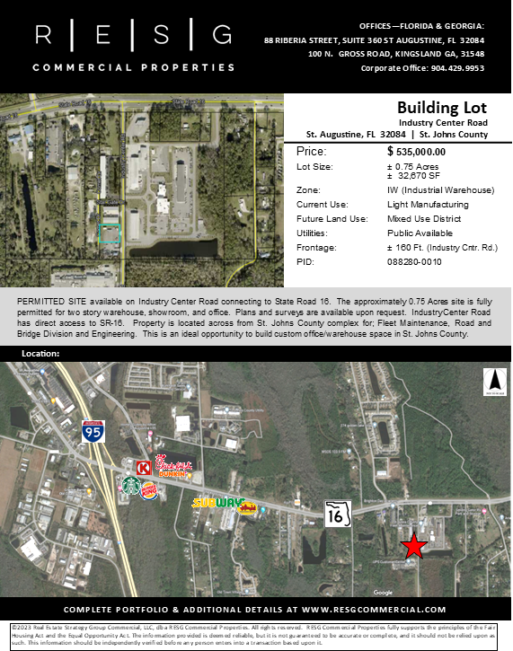 00 Industry Center, Saint Augustine, FL for Sale