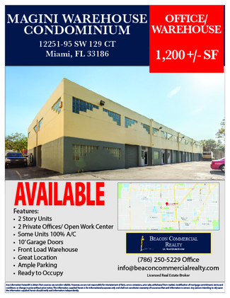 Miami, FL Flex, Industrial - 12251-12295 SW 129th Ct