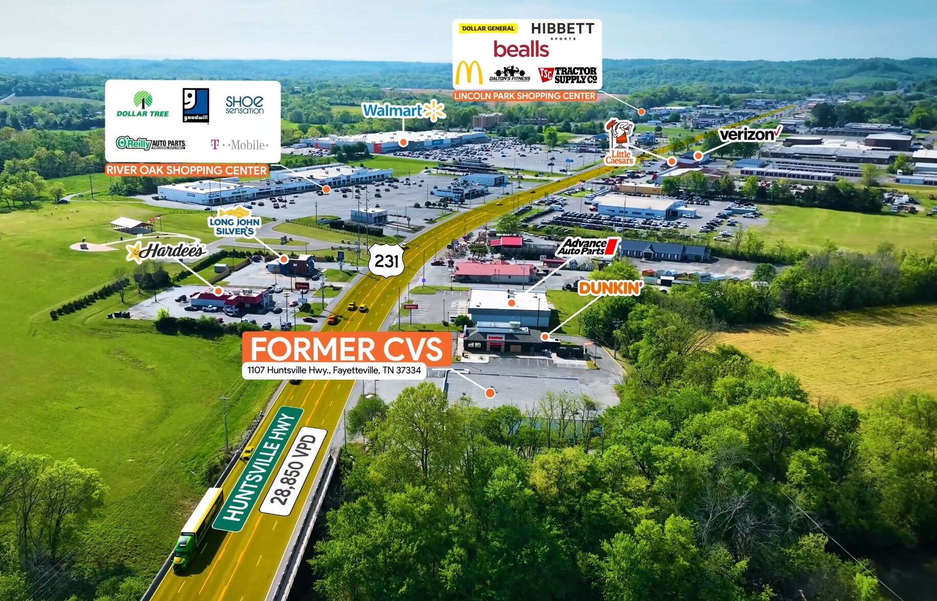 1107 Huntsville Hwy, Fayetteville, TN for Rent