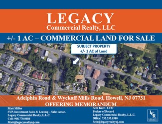 Howell, NJ Commercial Land - 935 Adelphia Rd