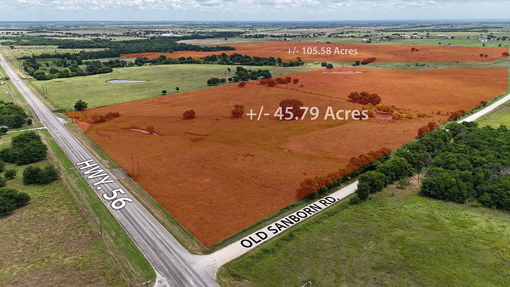 Old Sandborn Ranch Rd @ SE Corner of SH 56, Whitesboro, TX for Sale