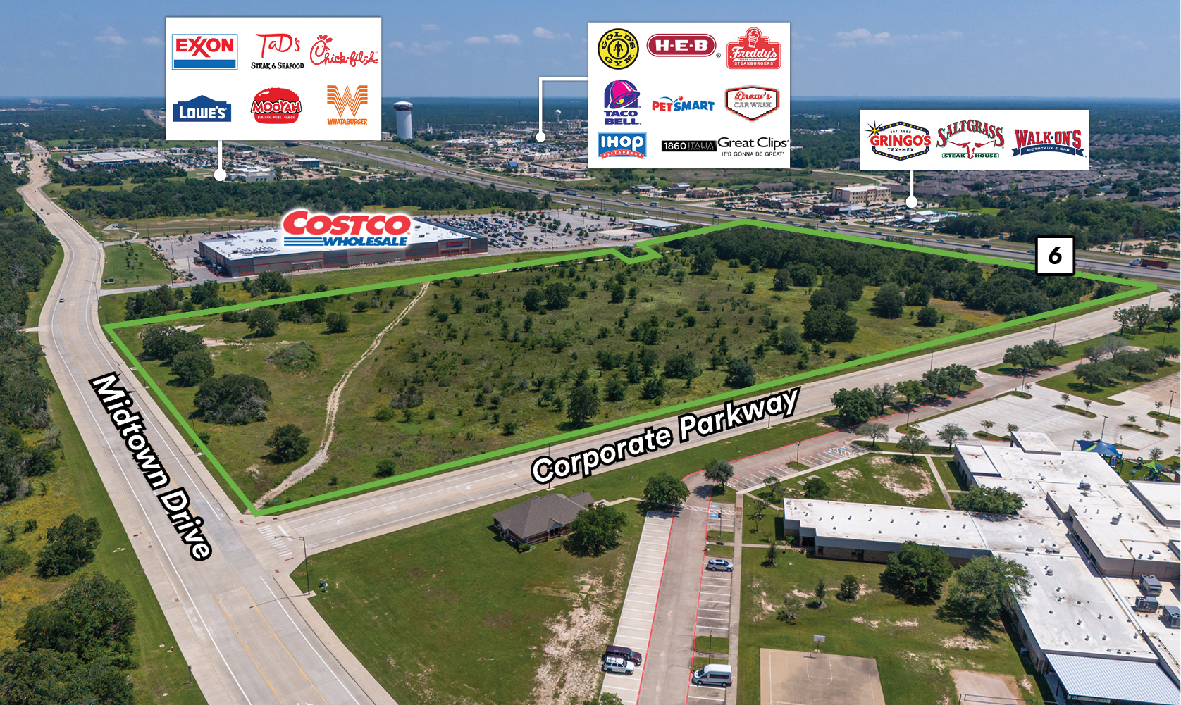 Highway 6 and Corporate Pkwy, College Station, TX for Sale