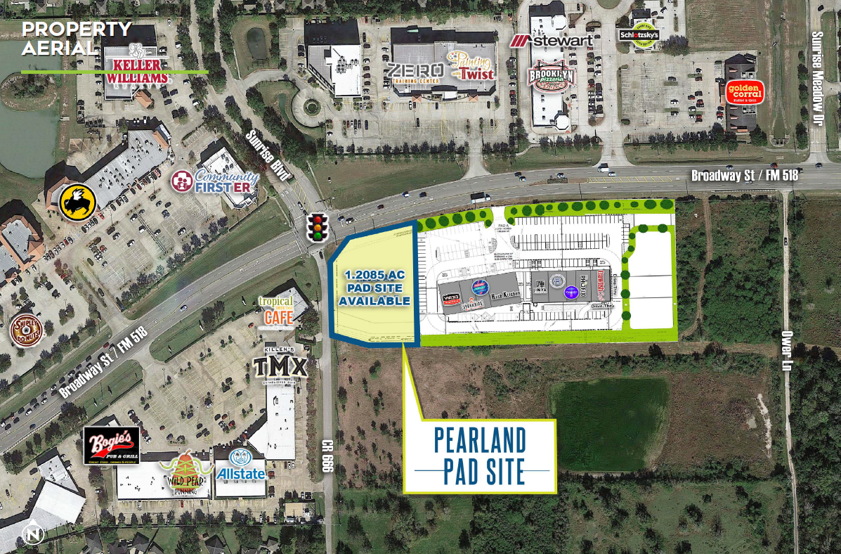 SEC Fm 518 & CR 666, Pearland, TX for Rent