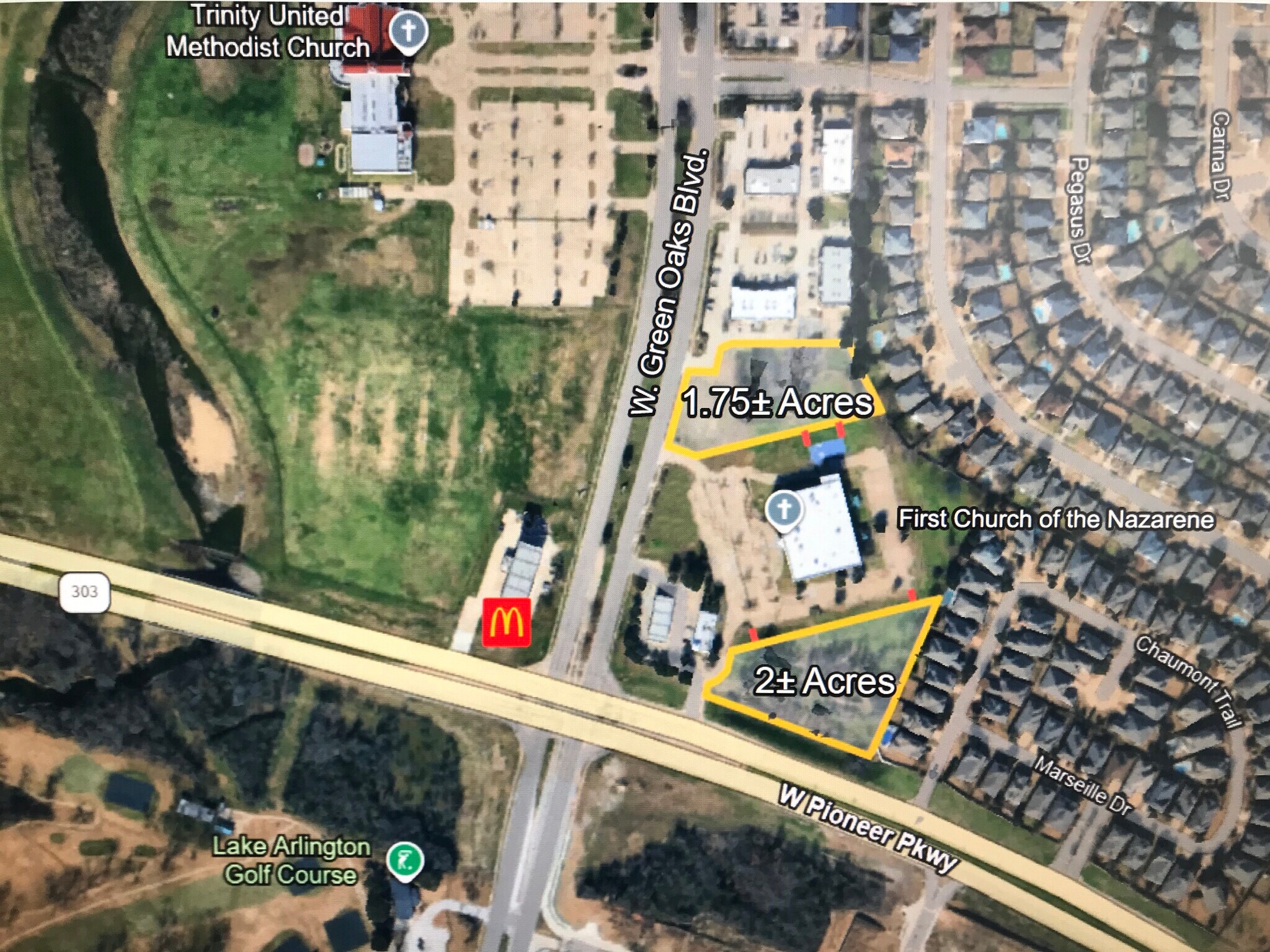 NEC W. Pioneer Parkway & W. Green Oaks Blvd, Arlington, TX for Sale