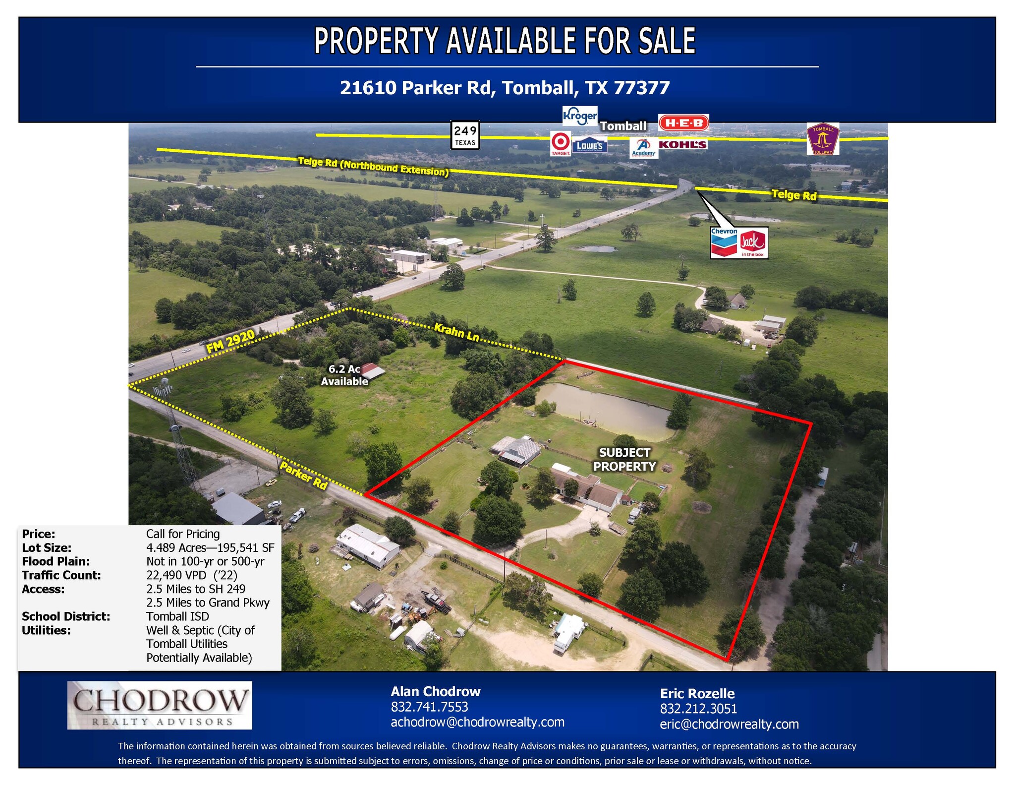 21610 Parker Rd, Tomball, TX for Sale