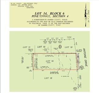 Houston, TX Residential Land - 1535 Antoine Dr