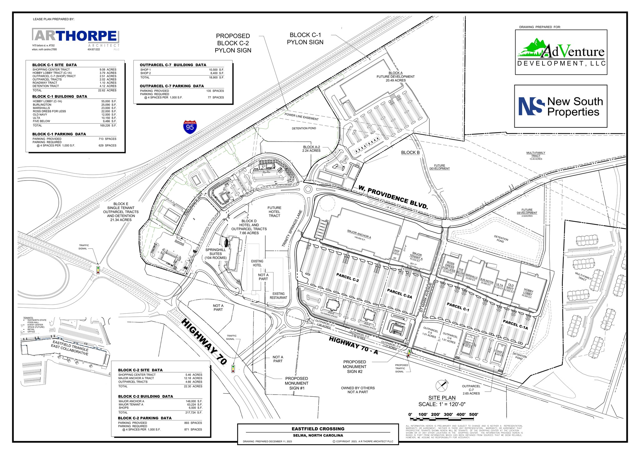 Intersection of I-95 & Hwy 70, Selma, NC for Rent