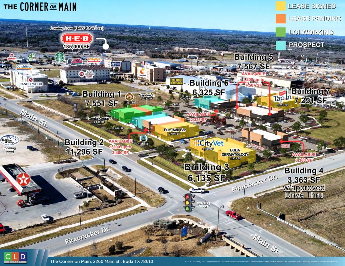 The Corner on Main, Buda, TX for Rent