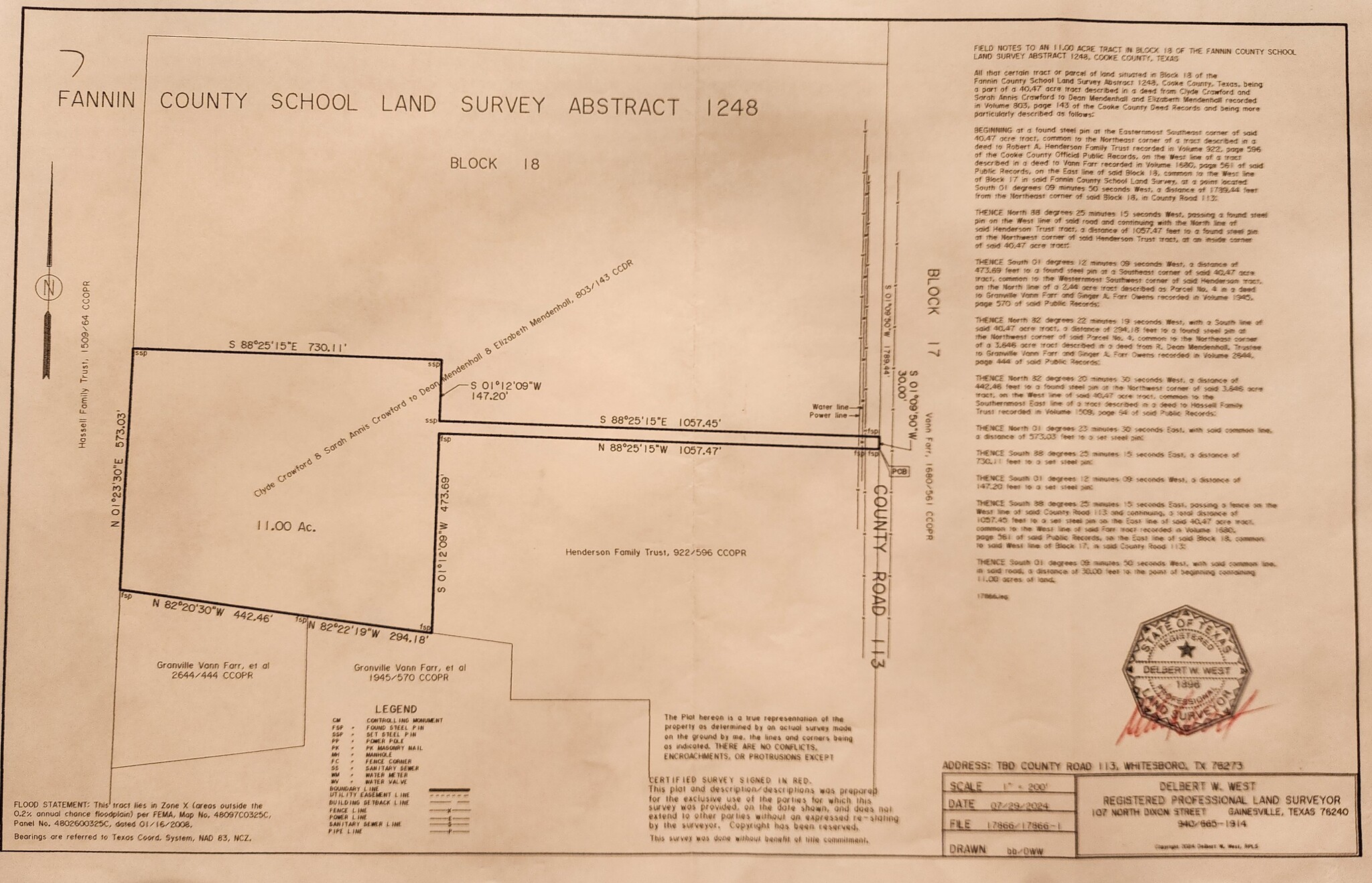 TBD County Road 113, Whitesboro, TX for Sale