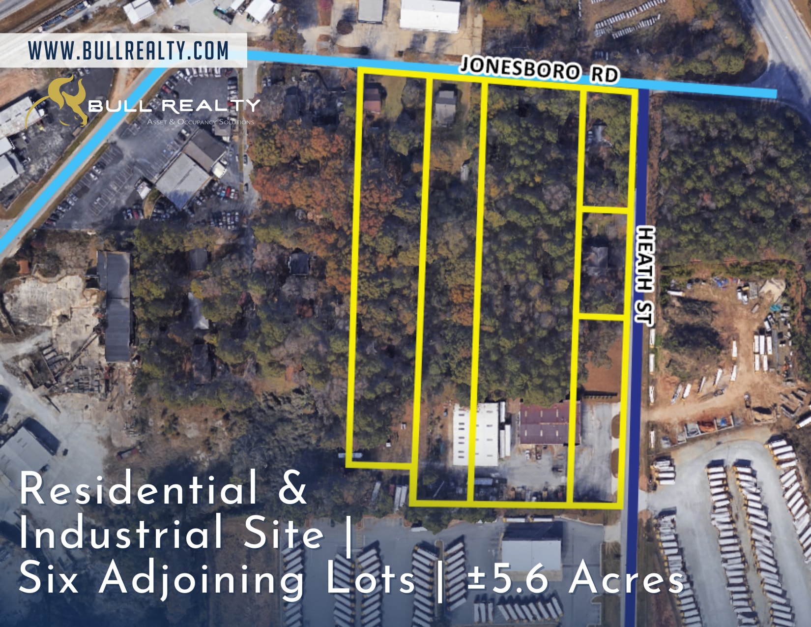 Six Adjoining Sites on Jonesboro & Heath St rd, Fairburn, GA for Sale