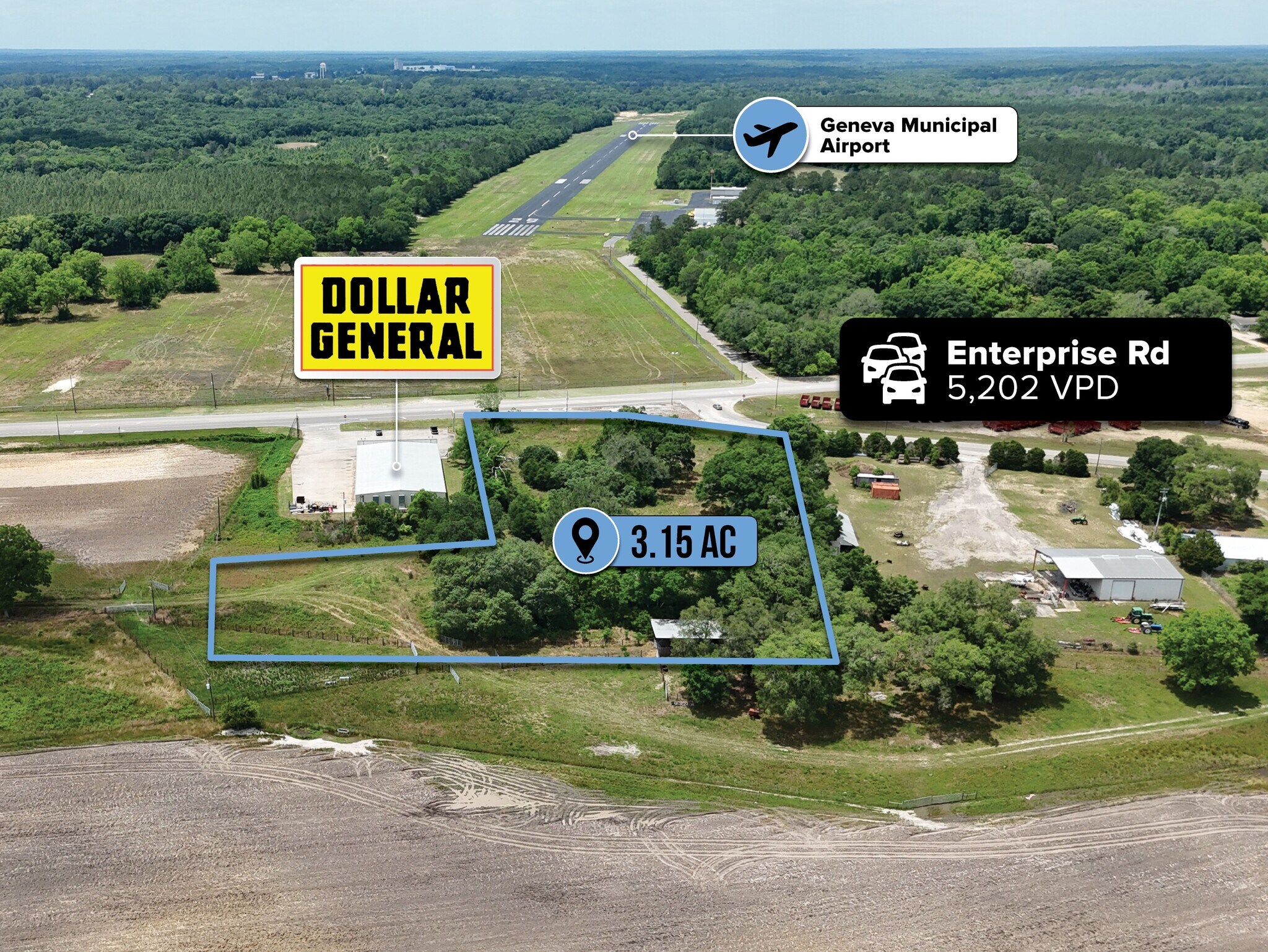 adj. to 715 Enterprise Road, Geneva, AL for Sale