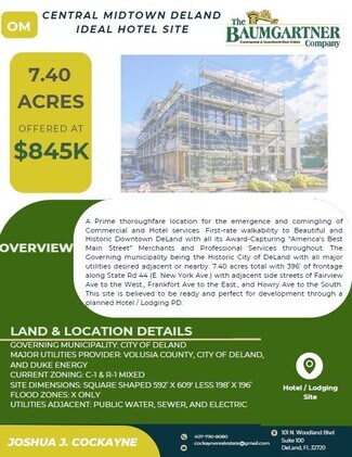 Deland, FL Commercial Land - New York Ave & Frankfort Ave Deland, FL Commercial Land - New York Ave & Frankfort Ave