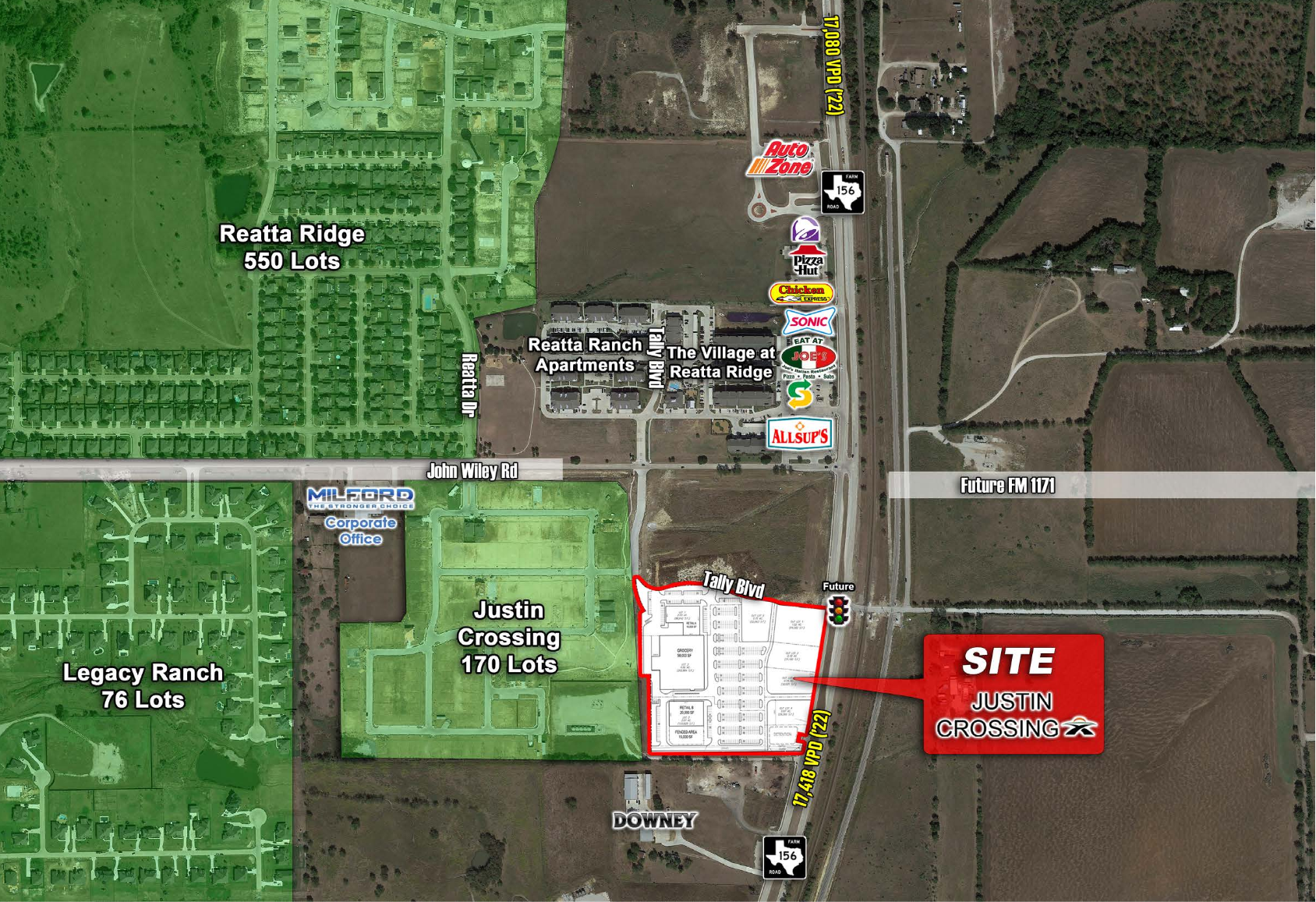 SWC FM-156 & John Wiley Rd, Justin, TX for Rent