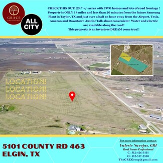 Elgin, TX Commercial Land - 5101 County Road 463 Elgin, TX Commercial Land - 5101 County Road 463