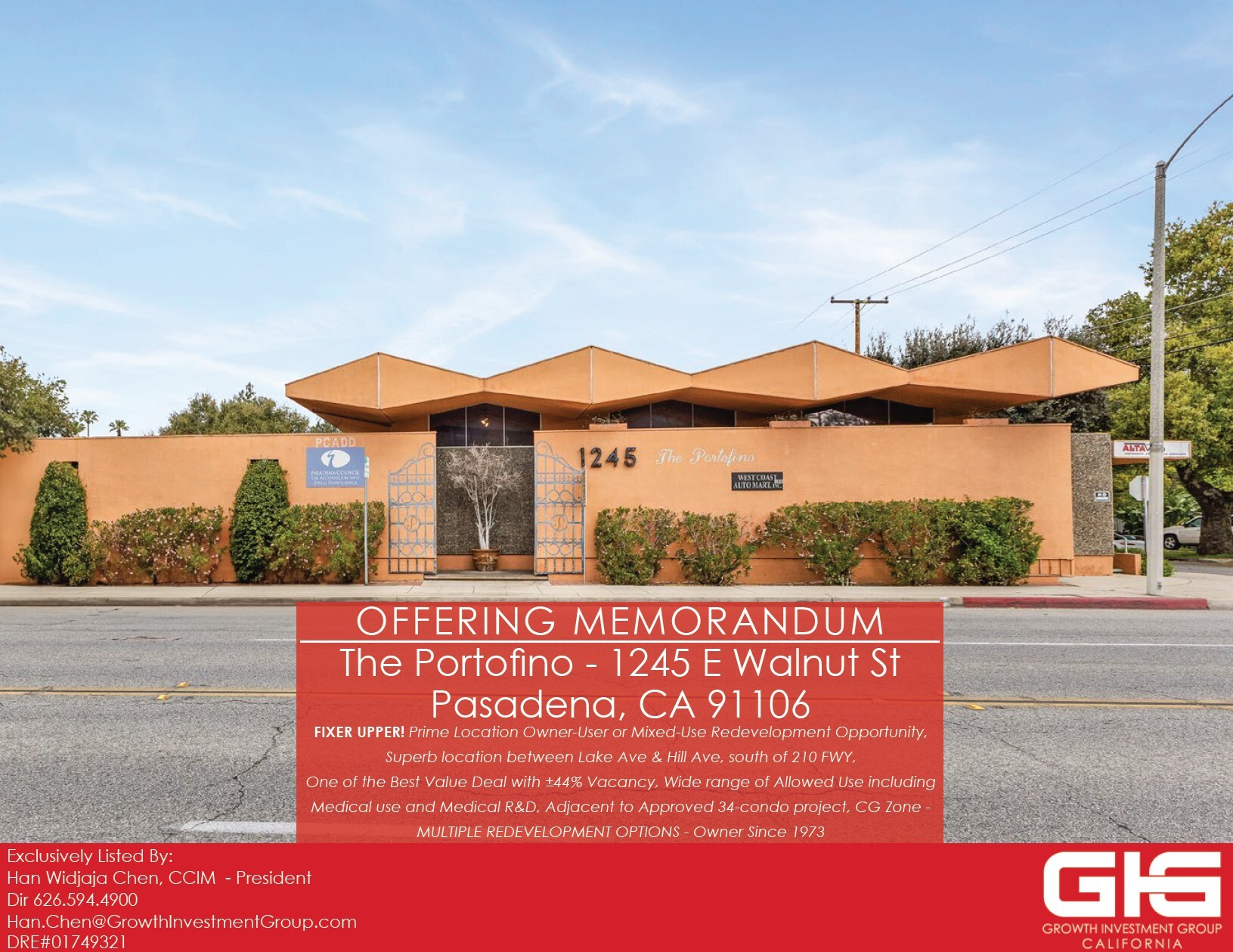 1245 E Walnut St, Pasadena, CA for Sale