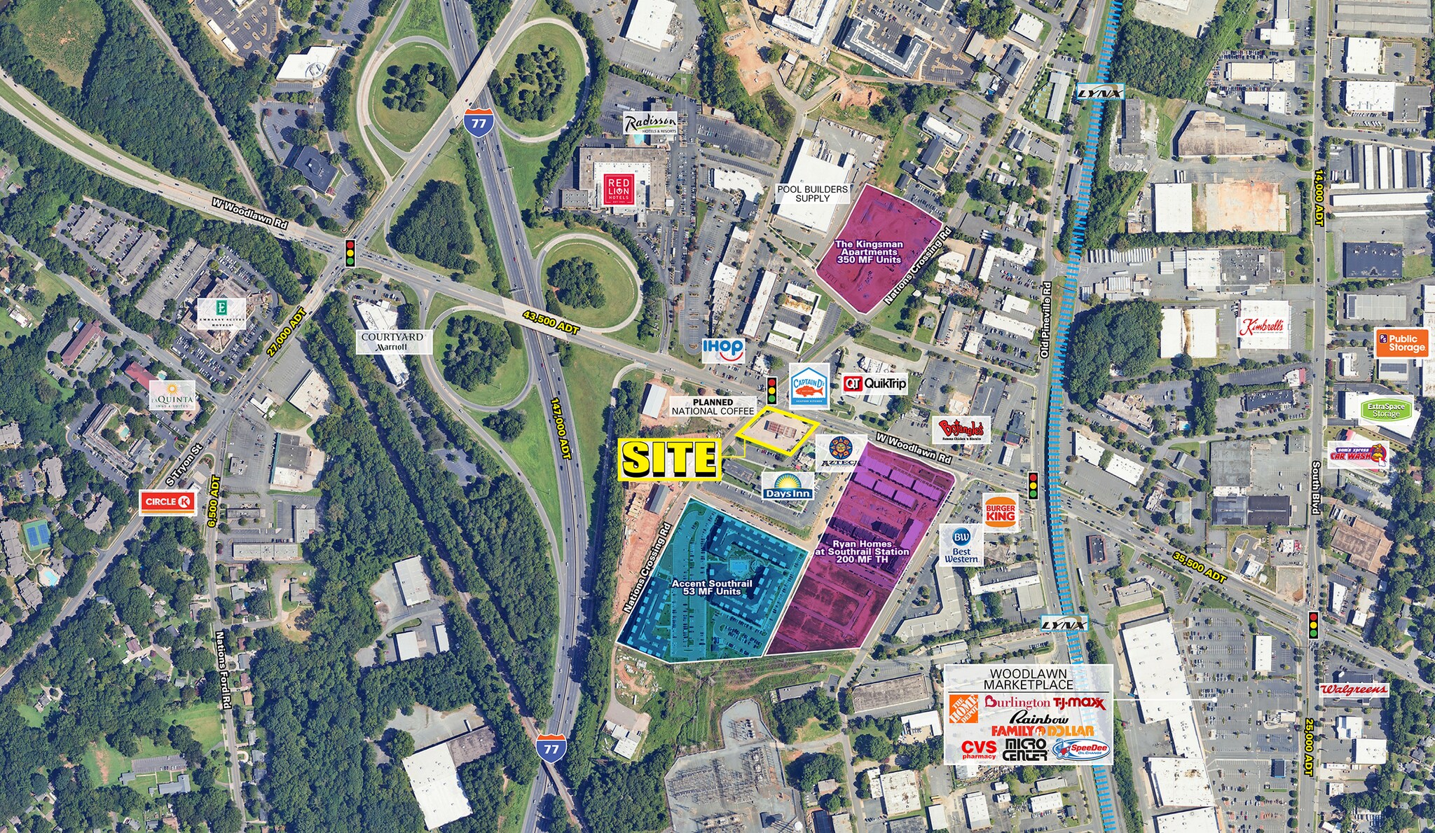 100 E Woodlawn Rd, Charlotte, NC for Rent